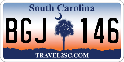 SC license plate BGJ146
