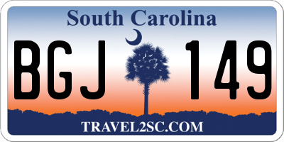 SC license plate BGJ149