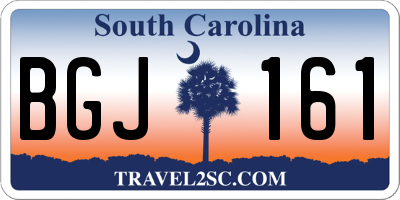 SC license plate BGJ161