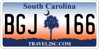 SC license plate BGJ166