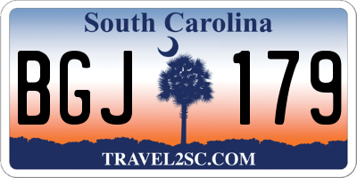 SC license plate BGJ179