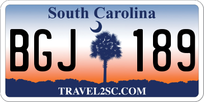 SC license plate BGJ189