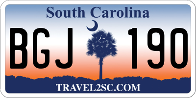 SC license plate BGJ190