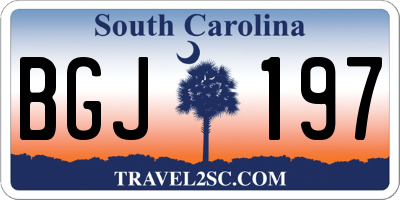 SC license plate BGJ197