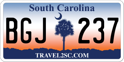 SC license plate BGJ237