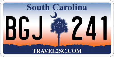 SC license plate BGJ241
