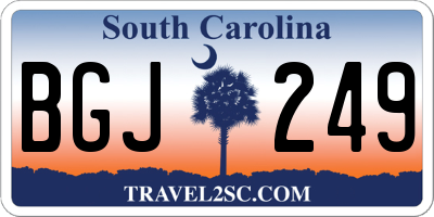 SC license plate BGJ249