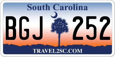 SC license plate BGJ252