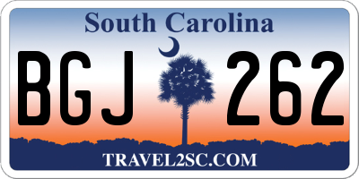SC license plate BGJ262