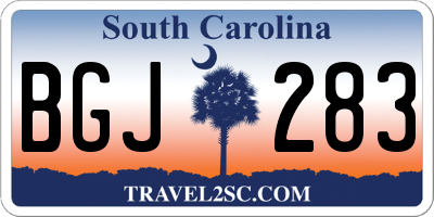 SC license plate BGJ283