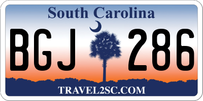 SC license plate BGJ286