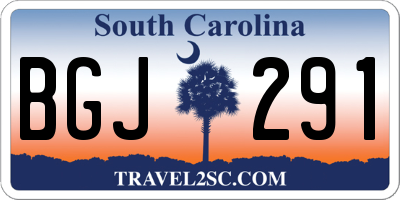 SC license plate BGJ291