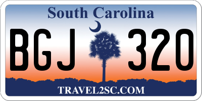 SC license plate BGJ320