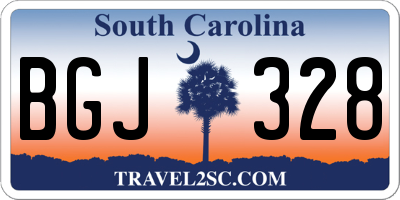 SC license plate BGJ328
