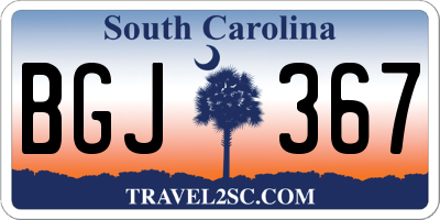 SC license plate BGJ367