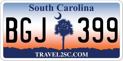 SC license plate BGJ399