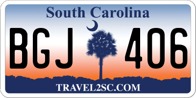 SC license plate BGJ406