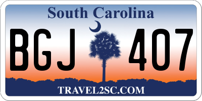 SC license plate BGJ407