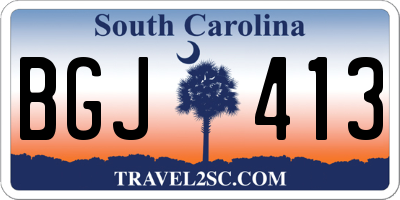 SC license plate BGJ413