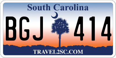 SC license plate BGJ414