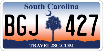 SC license plate BGJ427