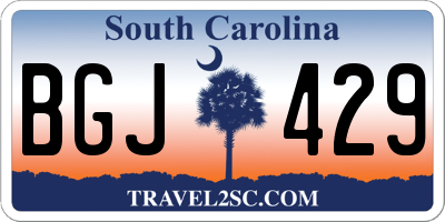 SC license plate BGJ429