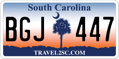 SC license plate BGJ447