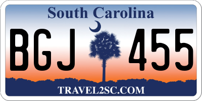 SC license plate BGJ455