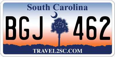 SC license plate BGJ462