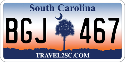 SC license plate BGJ467