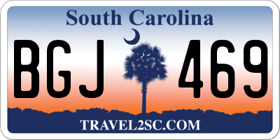 SC license plate BGJ469
