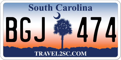 SC license plate BGJ474