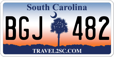 SC license plate BGJ482