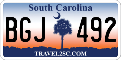 SC license plate BGJ492