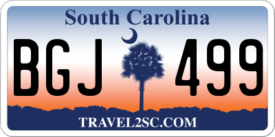 SC license plate BGJ499