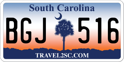 SC license plate BGJ516
