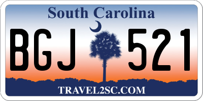 SC license plate BGJ521