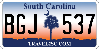 SC license plate BGJ537