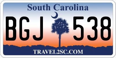 SC license plate BGJ538