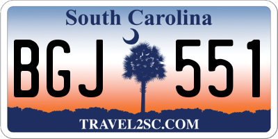SC license plate BGJ551