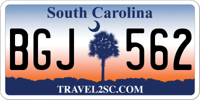 SC license plate BGJ562