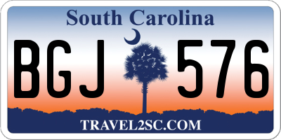 SC license plate BGJ576