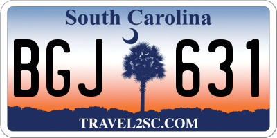 SC license plate BGJ631