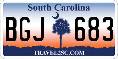 SC license plate BGJ683