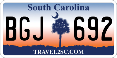 SC license plate BGJ692