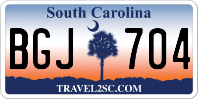 SC license plate BGJ704