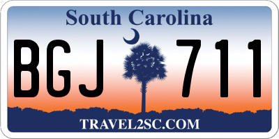 SC license plate BGJ711
