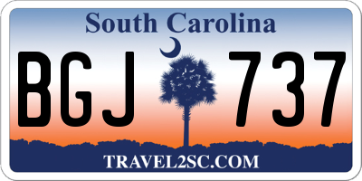SC license plate BGJ737