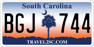 SC license plate BGJ744