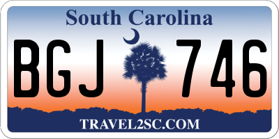 SC license plate BGJ746